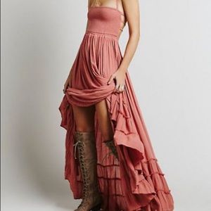 Free People Extratropical Maxi Dress S coral